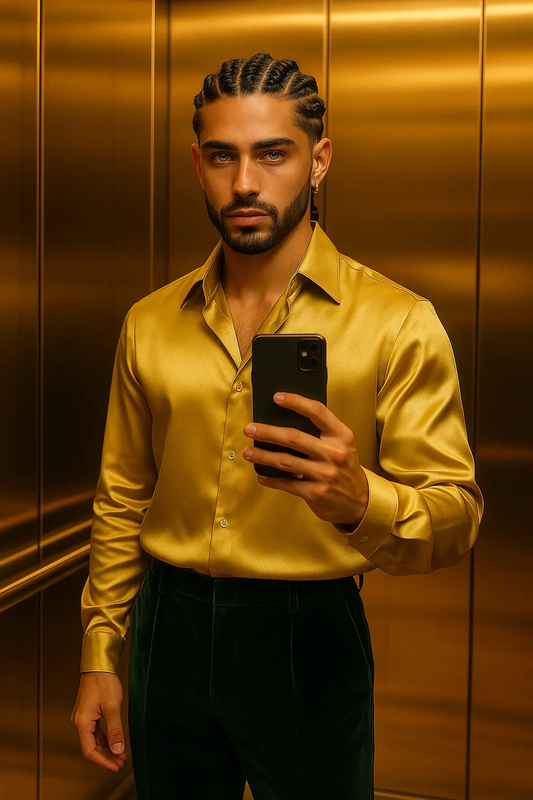 The Champagne Glow – Silk Edition - Gay Outfits