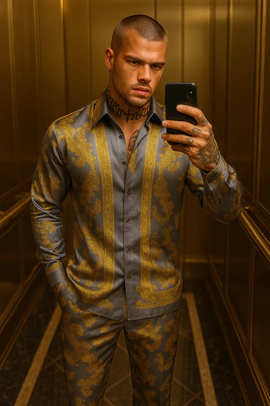 Luxury Silk Set for Men – Limited Handmade Edition - Gay Outfits